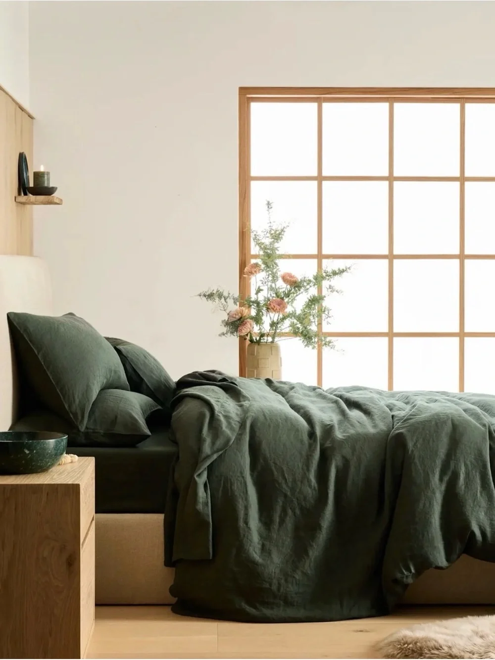 QUINCE European Linen Duvet Cover Full/Queen Pine